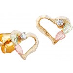 Genuine Diamond Heart Earrings - by Landstrom's